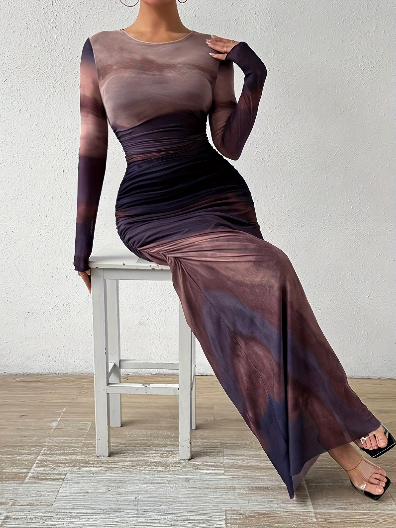 Serena | Tie-Dye Bodycon Maxi Dress