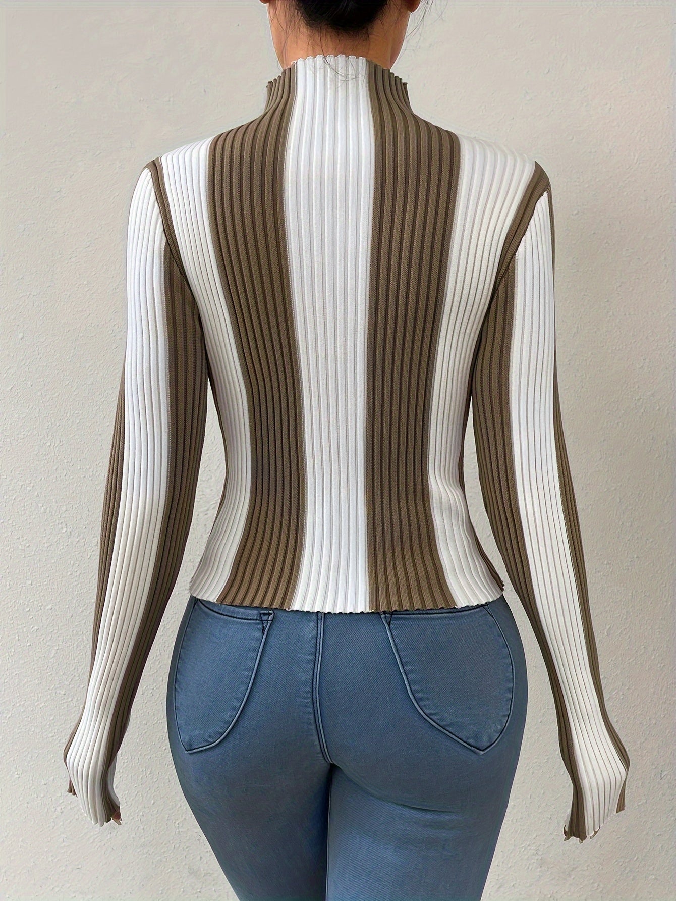 Woman | Stripe Color Block Sweater