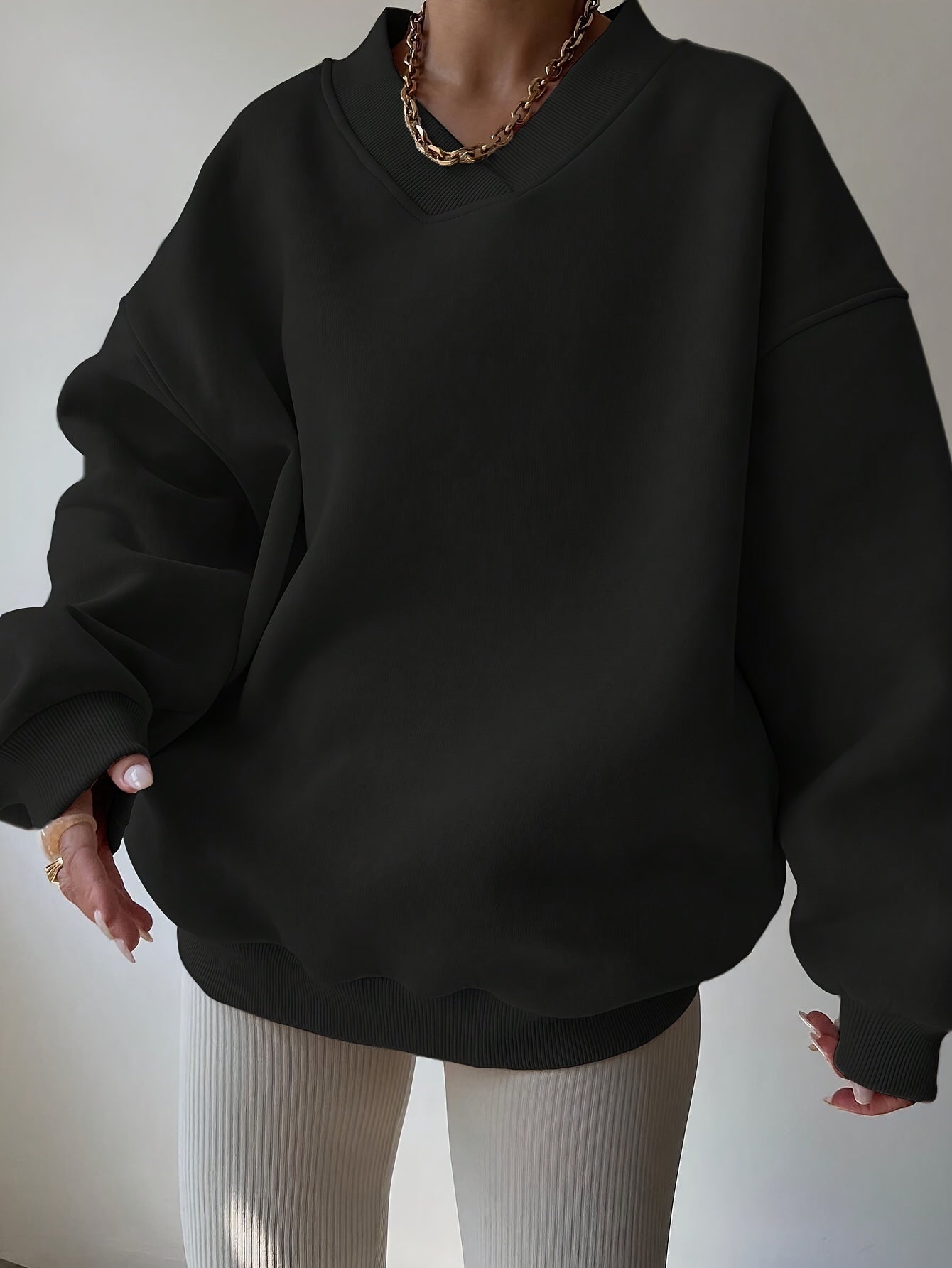 Bella | Pullover-Sweatshirt mit überschnittenen Schultern