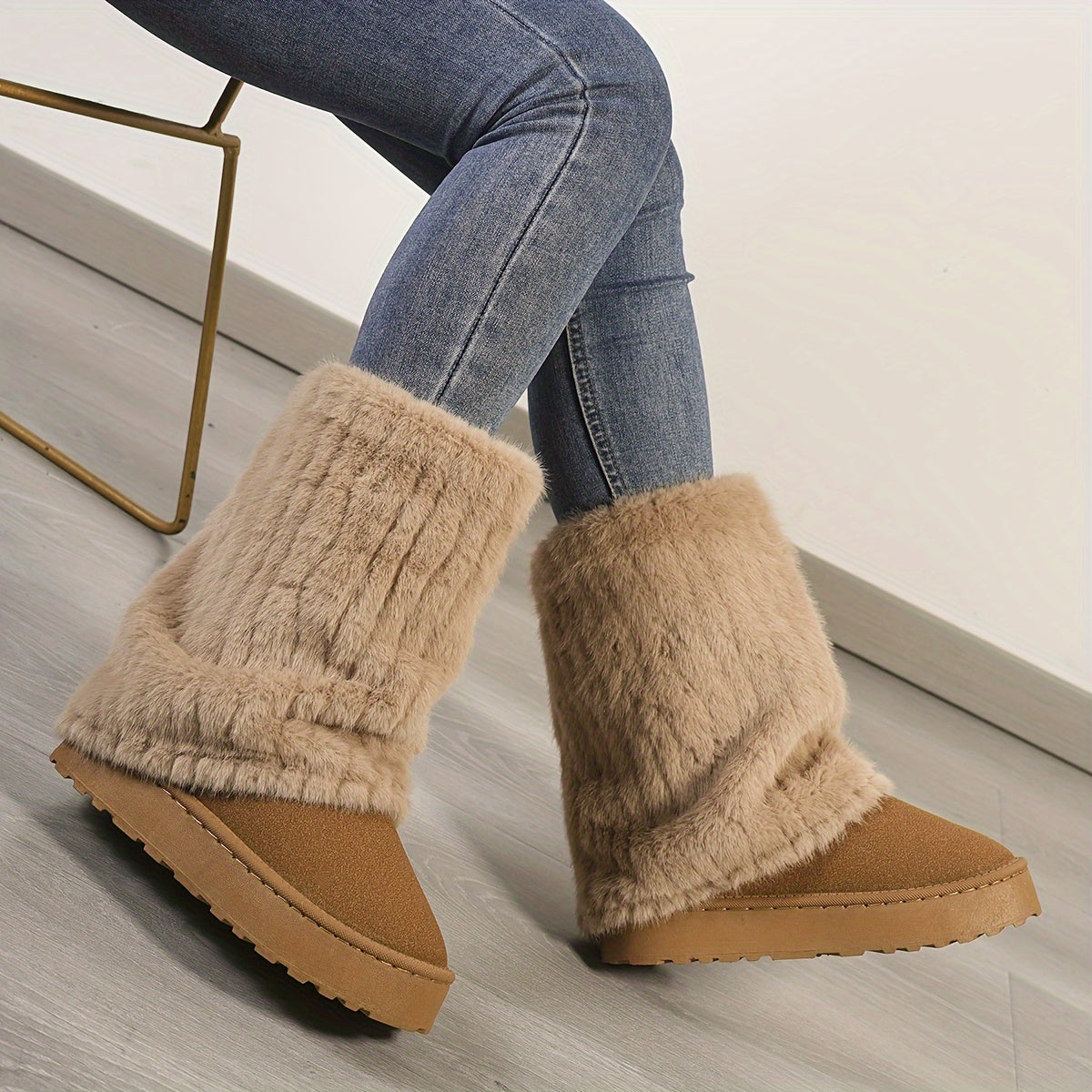 Linda | Solid Color Mid Calf Boots for women