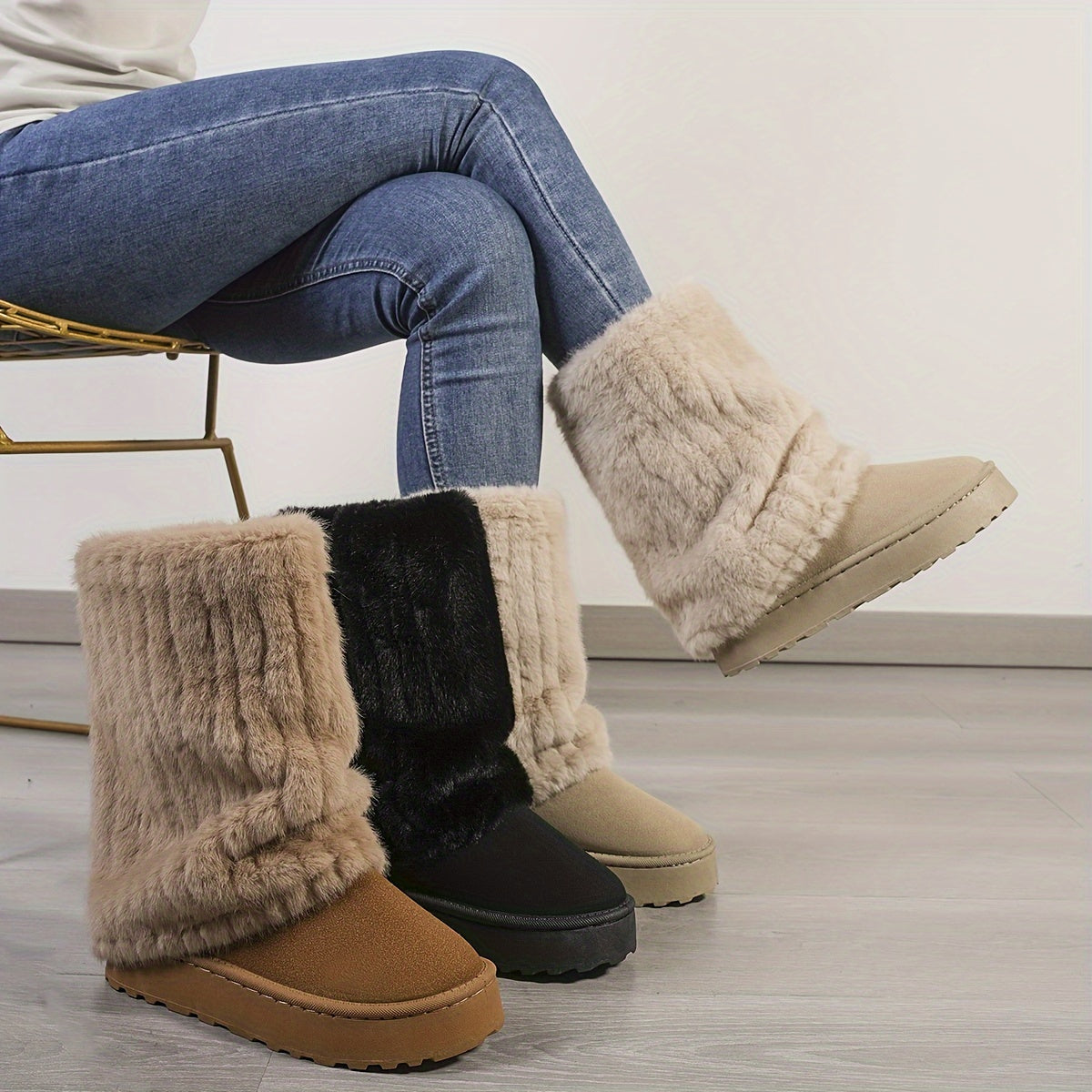 Elizabeth | Arctic faux fur boots